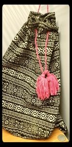 Behemothian style backpack with drawstring